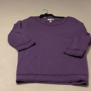 Dress barn purple shirt with black trim